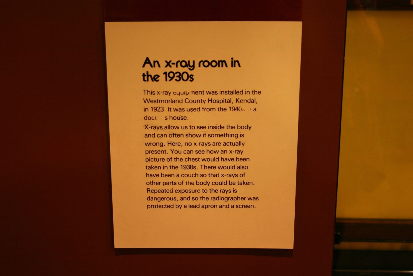 An X Ray Room in the 1930s, Science Museum, London - 03.JPG
